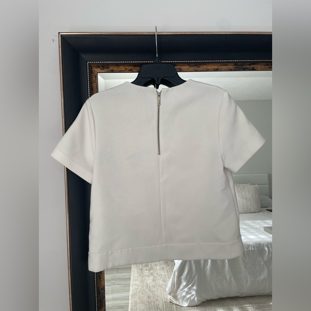 Kate Spade White Blouse with Embellished Shoulders - Picture 4 of 4
